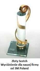 Złoty Scotch Wyróżnienie dla naszej firmy od 3M Poland